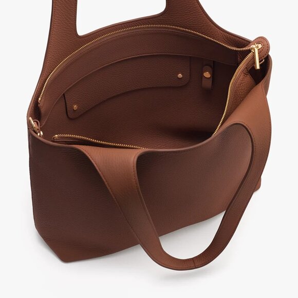 Cuyana “System” Zipper Tote, Dark Chestnut Tote (16 inch) with Shoulder Strap - Picture 5 of 10